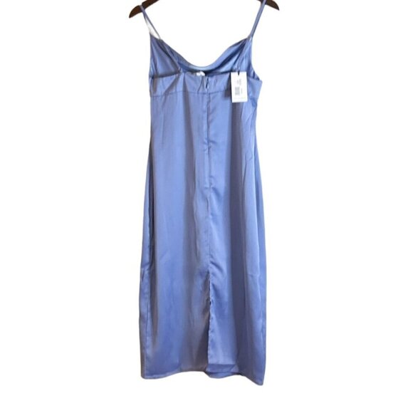 WeWoreWhat Women's Cowl Midi Dress Slate Blue Slip Size 6 NWT - Picture 4 of 7